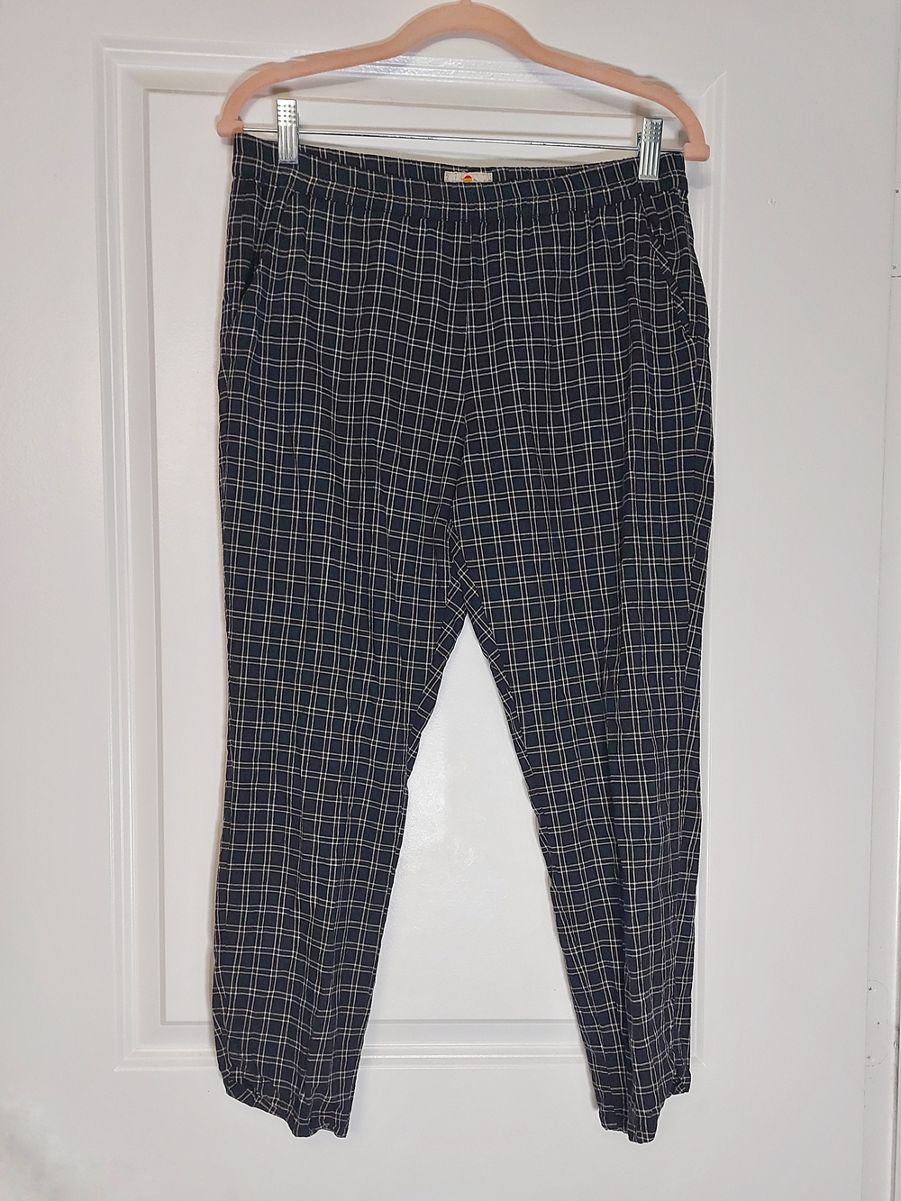 Marine Layer Black Plaid Cropped Pants